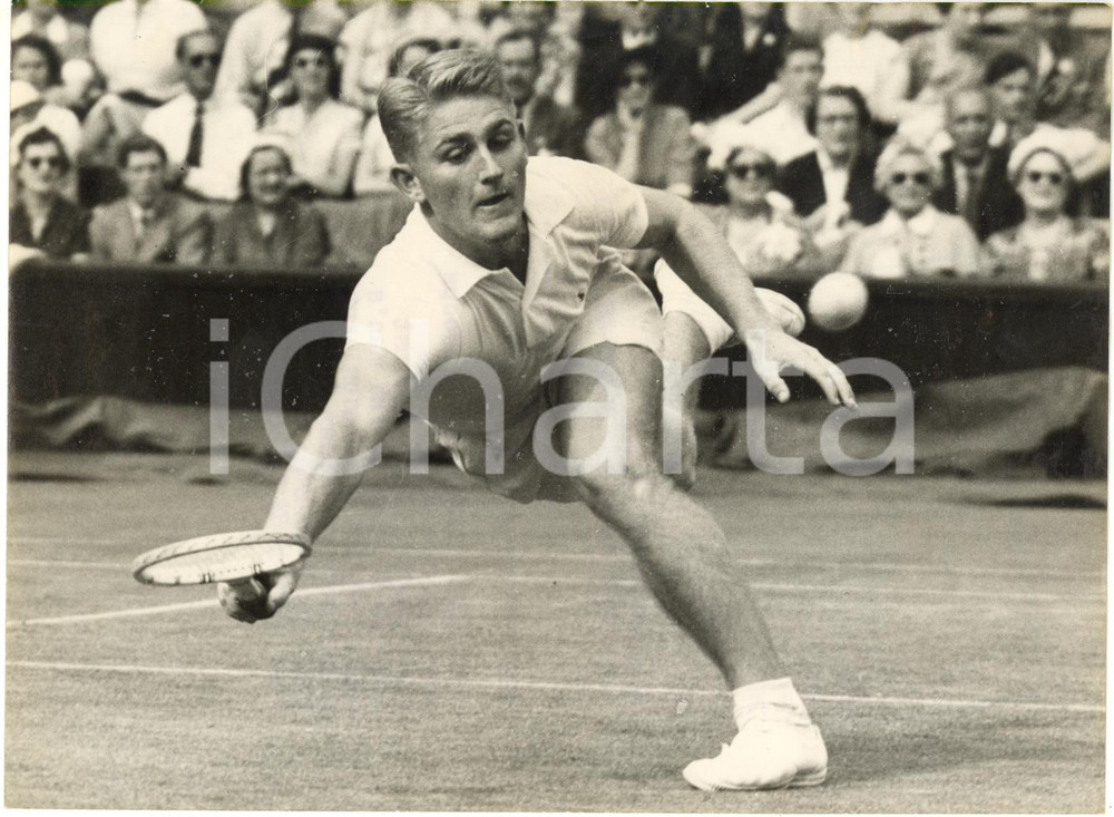 1953 LONDON WIMBLEDON Centre Court - Lew HOAD vs Narendra NATH *Photo 20x15 cm