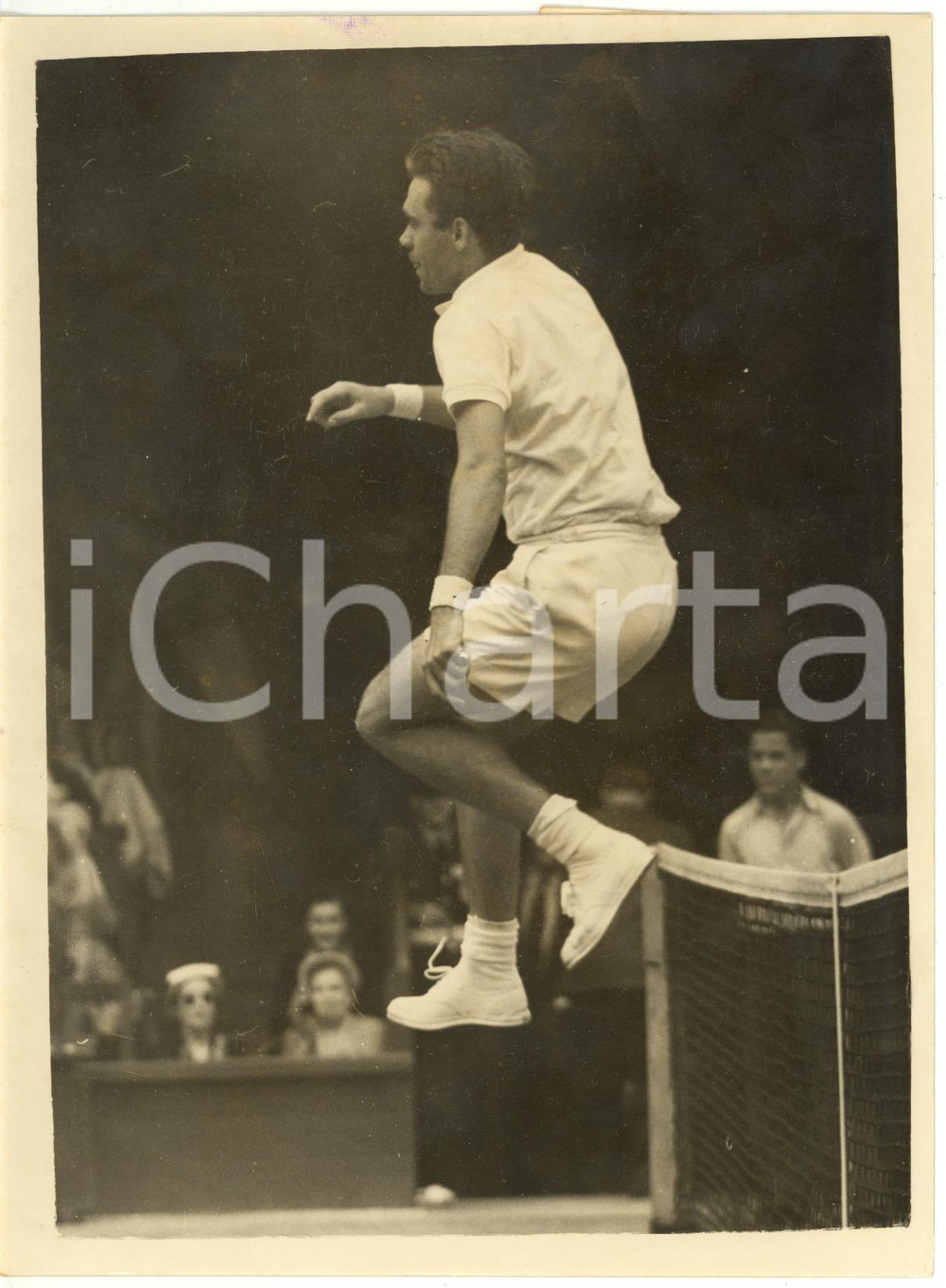 1955 LONDON WIMBLEDON Tennis - Kurt NIELSEN wins against Nicola PIETRANGELI