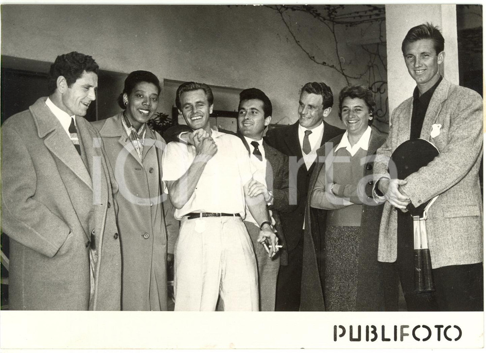 1956 TENNIS Coppa Città di NAPOLI - Althea GIBSON Arthur LARSEN Giuseppe MERLO