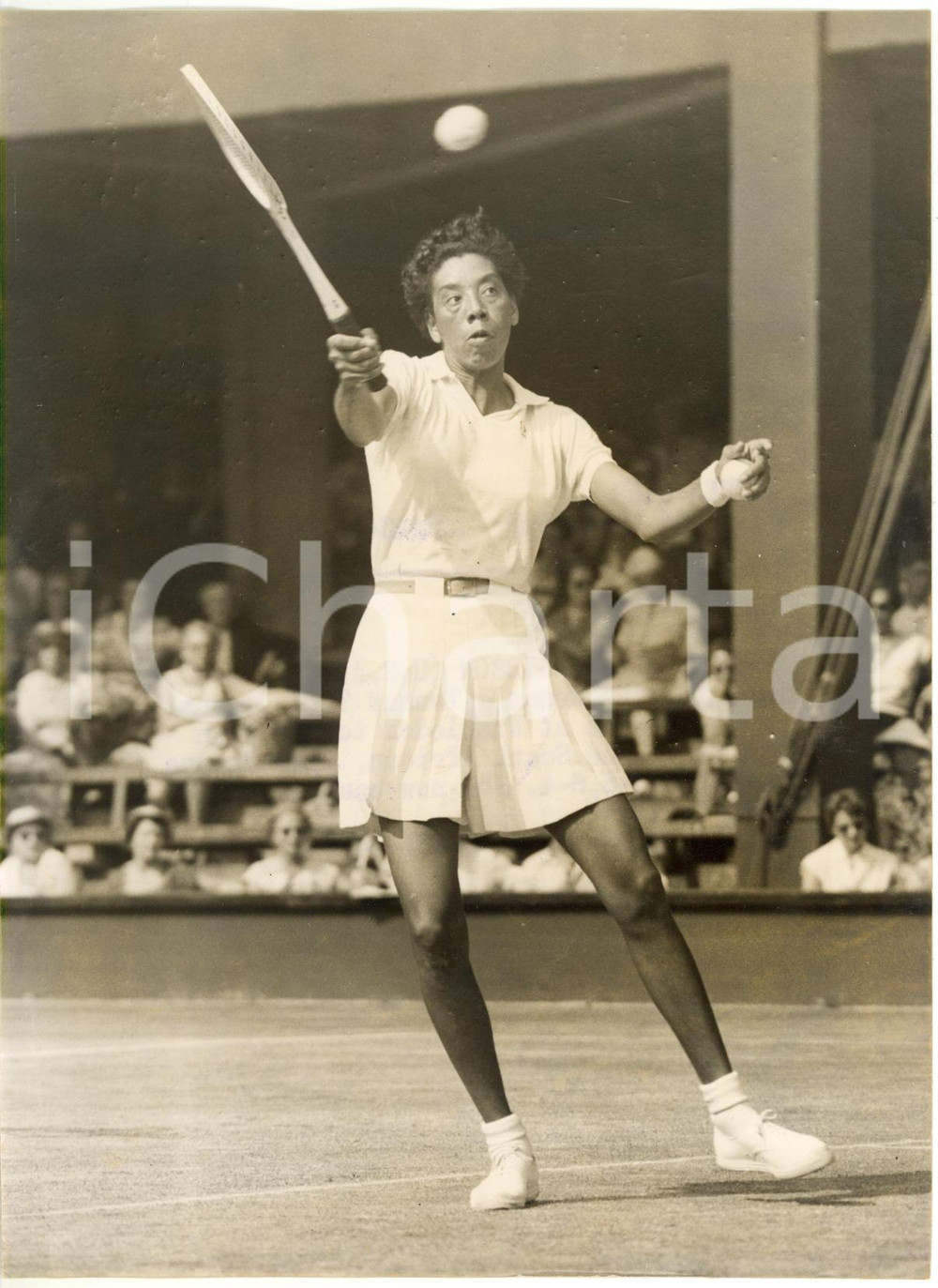 1957 LONDON WIMBLEDON Tennis - Althea GIBSON vs Sandra REYNOLDS *Photo 15x20 cm