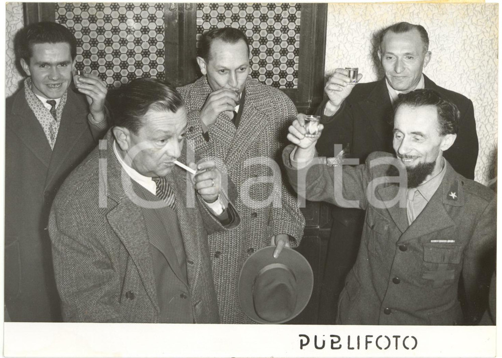 1954 RONCO BIELLESE Padre Davide BREVI con Bruno BLOTTO BALDO sindaco di Biella