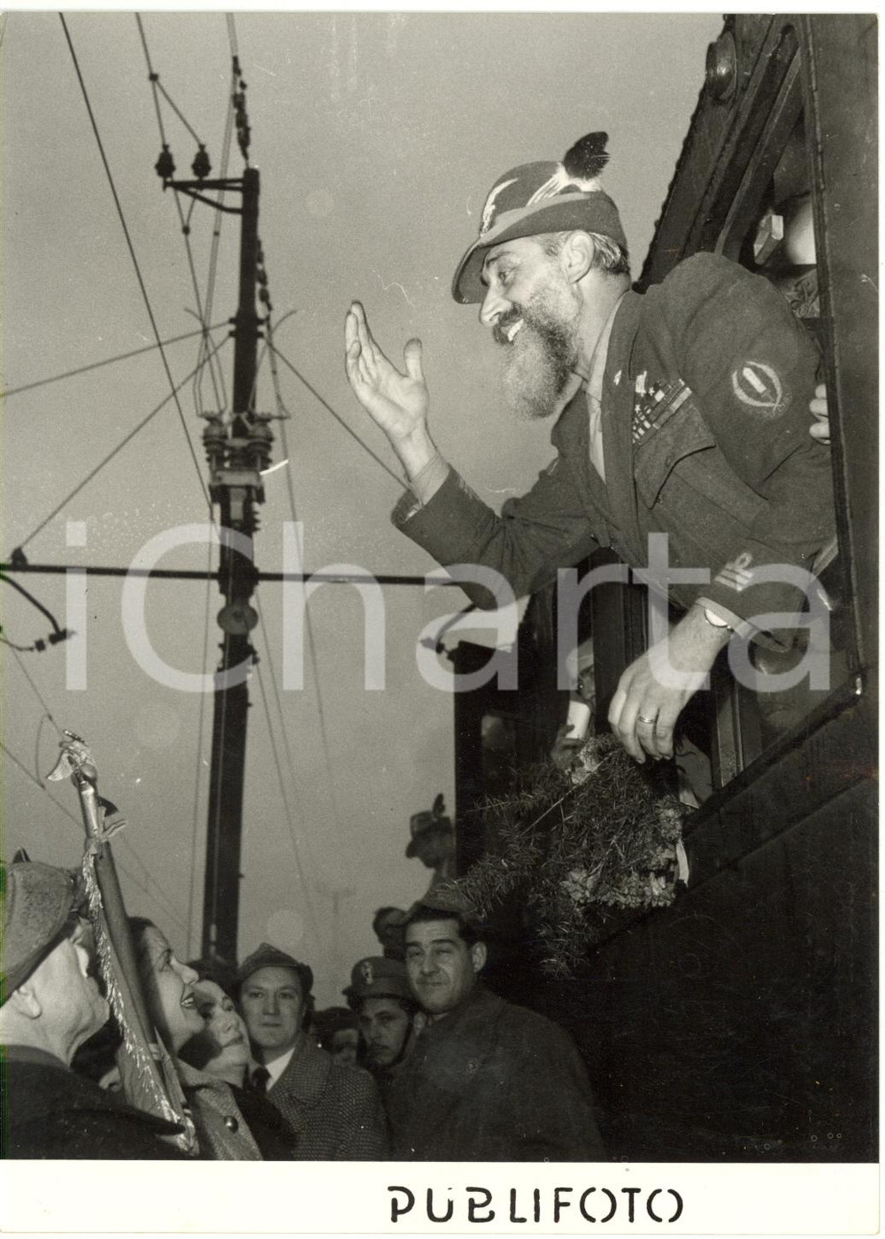 1954 STAZIONE DI UDINE - Arrivo del capitano Franco MAGNANI reduce dall'URSS