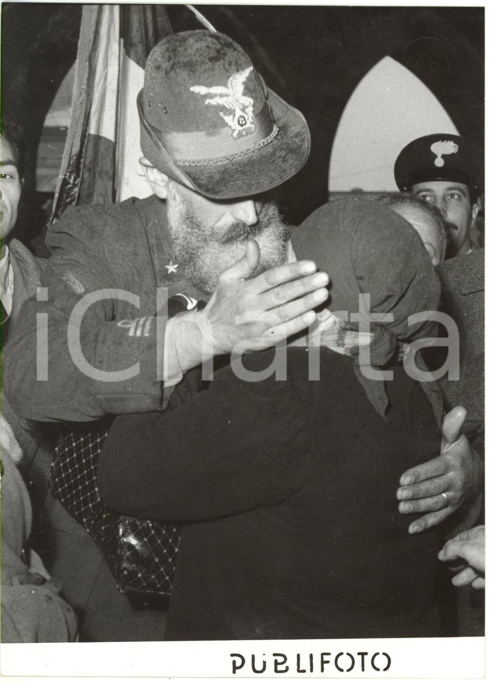 1954 UDINE - Arrivo del capitano Franco MAGNANI reduce dalle prigioni sovietiche