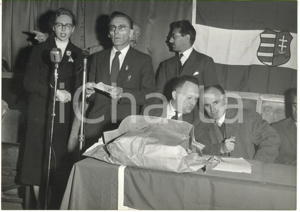 1957 TORINO - Conferenza del primo congressi dei patrioti ungheresi *Foto 18x13