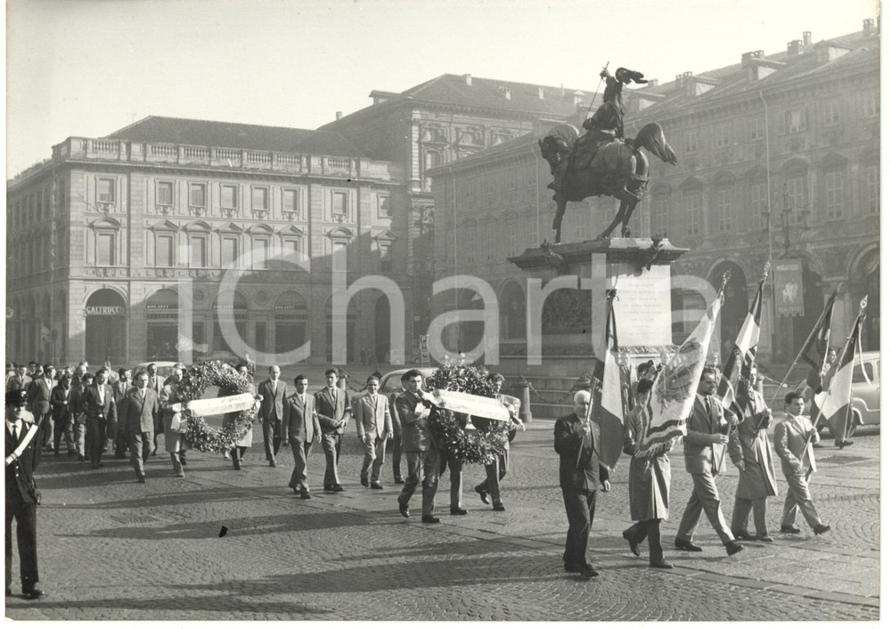 1957 TORINO Piazza San Carlo - Sfilata per primo congresso patrioti ungheresi