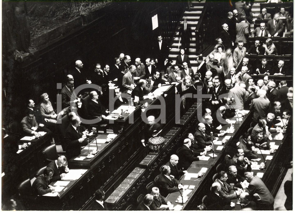 1955 ROMA Montecitorio - PARLAMENTO elegge Presidente della Repubblica (2) *Foto