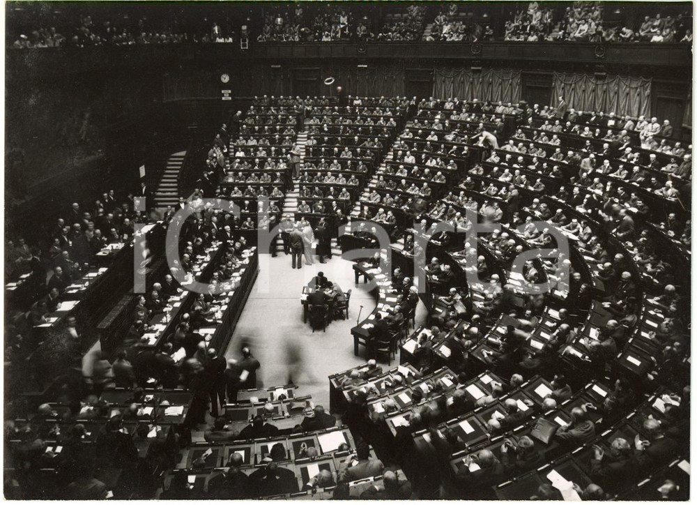1955 ROMA Montecitorio - PARLAMENTO elegge Presidente della Repubblica (3) *Foto