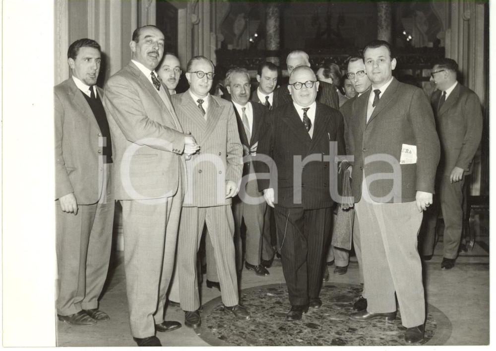 1957 ROMA - Giulio PASTORE segretario CISL in visita al presidente Antonio SEGNI