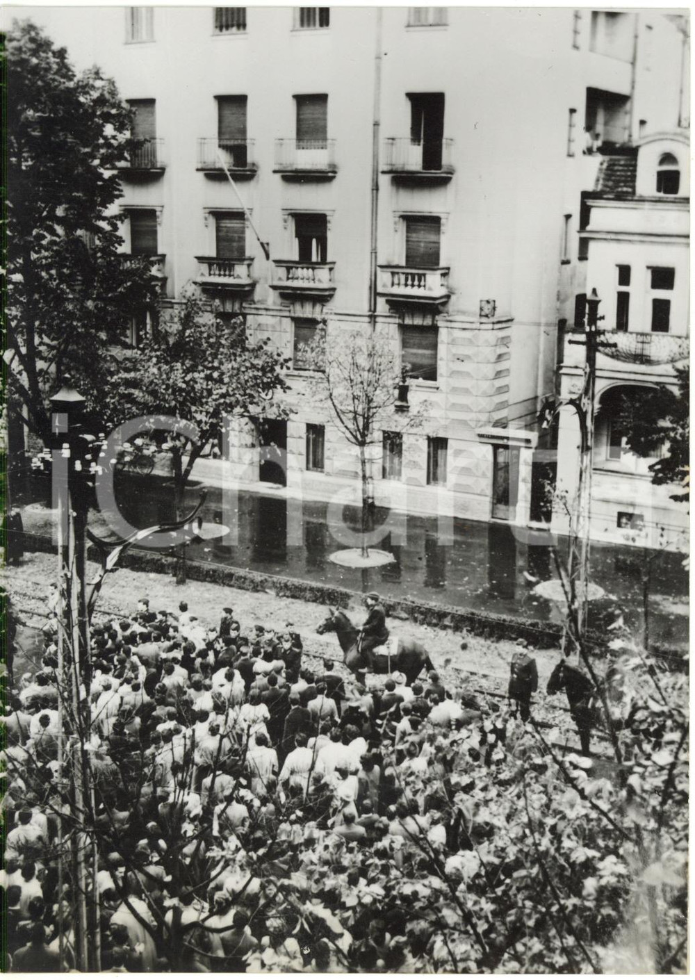 1955 ca BELGRADO - Manifestazione davanti al consolato jugoslavo *Foto 13x18 cm