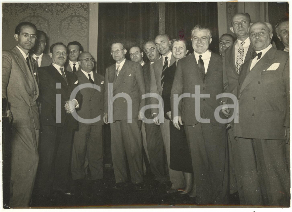 1953 ROMA POLITICA - Direzione centrale DC riceve Alcide DE GASPERI *Foto 18x13