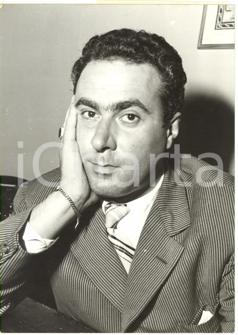 1959 ROMA MUSICA - Luciano BENEVENE - Ritratto del cantante *Foto 13x18 cm