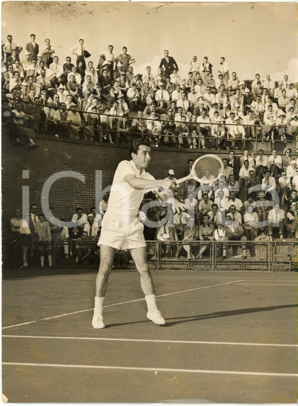 1953 TORINO Coppa Davis Italia-Svezia - Giuseppe MERLO vs Sven DAVIDSON *Foto