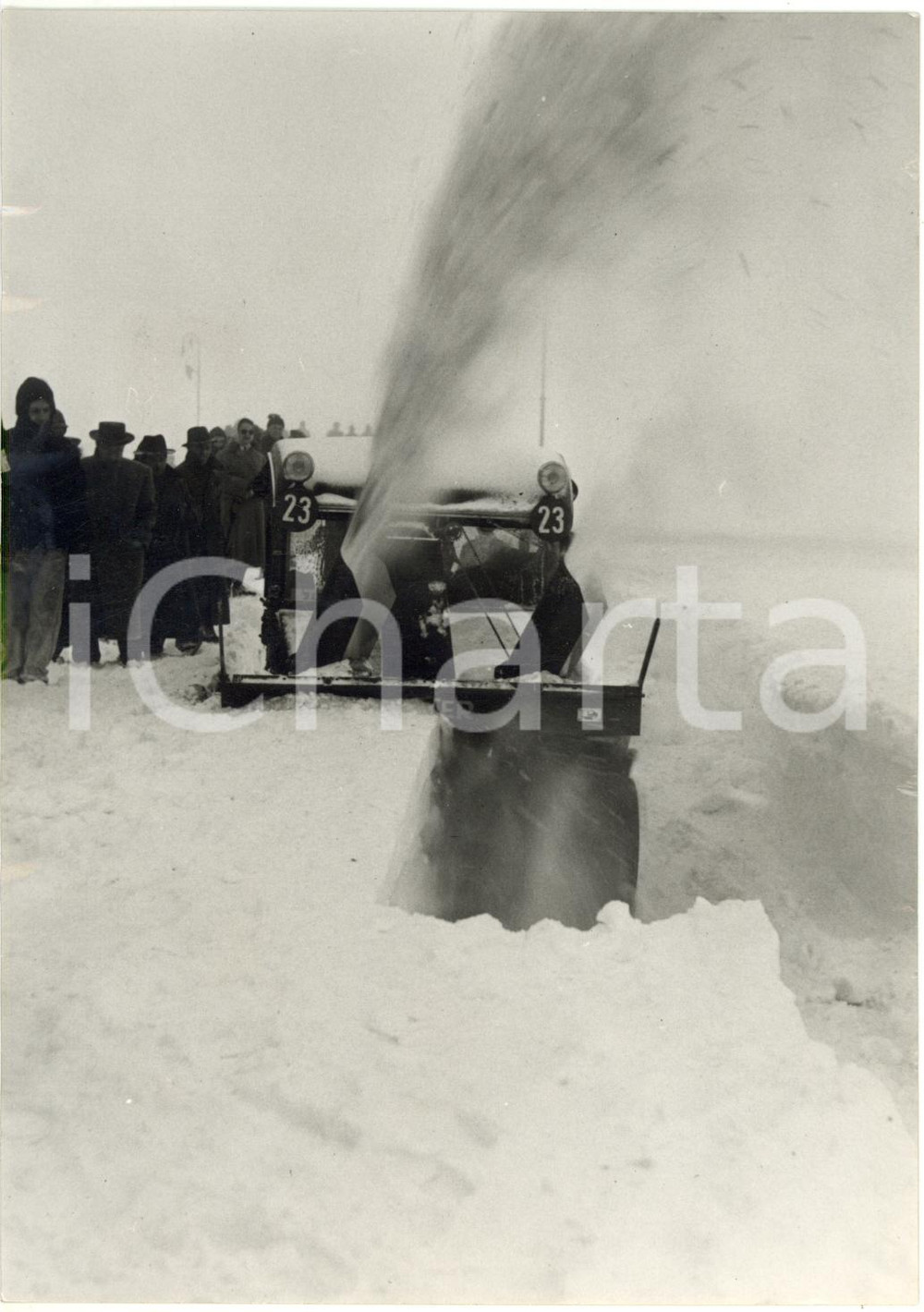 1955 SESTRIERE (TO) - Dimostrazione nuovo spazzaneve a turbina *Foto VINTAGE 