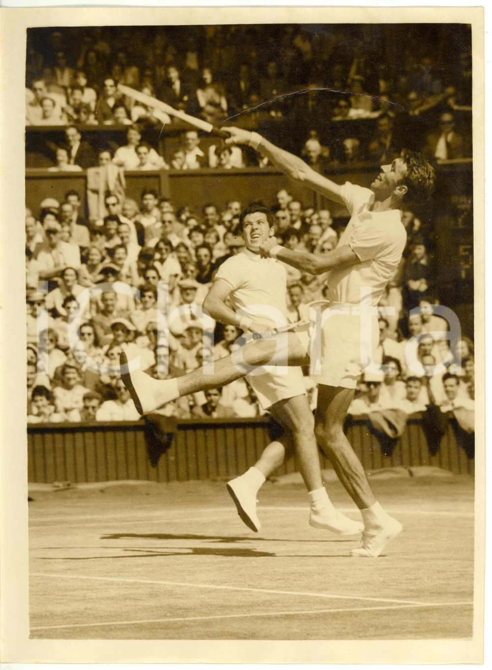1956 LONDON WIMBLEDON - Nicola PIETRANGELI Orlando SIROLA vs Australian team