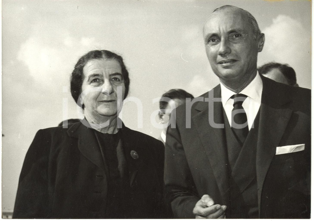 1957 ROMA CIAMPINO - Arrivo di Golda MEIR Ministro degli Esteri di ISRAELE *Foto