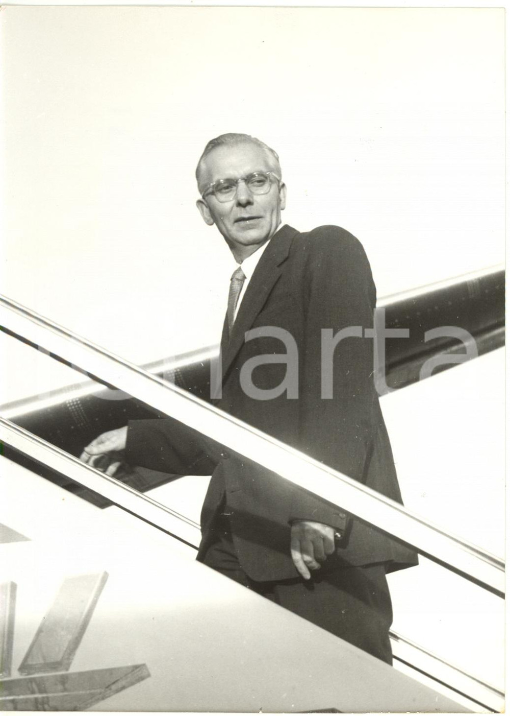 1957 ROMA CIAMPINO Ministro degli Esteri ungherese Imre HORVÁTH diretto a Vienna