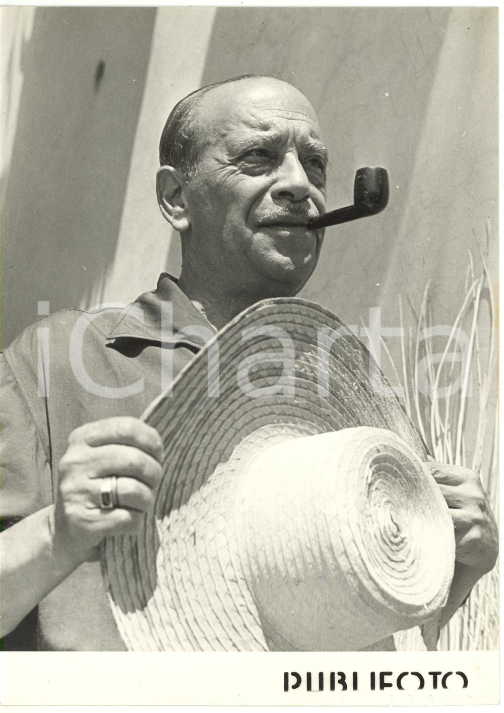 1958 (ma 1955 ca) NAPOLI - Cesare Giulio VIOLA - Ritratto con pipa e cappello 