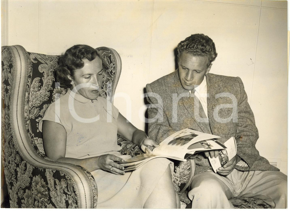 1954 TORINO Campionati Europei NUOTO - Gennadij UDALOV e Yevgeniya BOGDANOVSKAIA