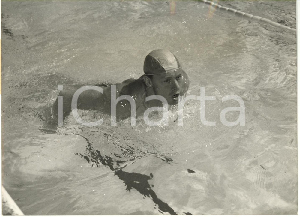 1954 TORINO Campionati Europei NUOTO - Vladimir MINASHKIN durante un allenamento