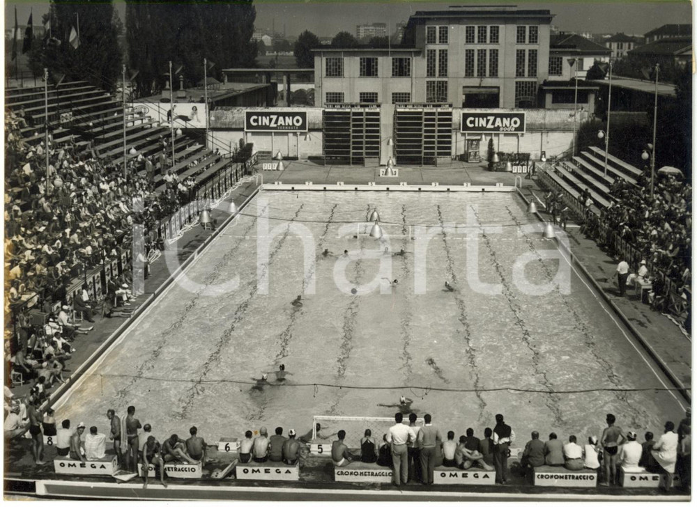 1954 TORINO Campionati Europei NUOTO - Pallanuoto ITALIA vs GERMANIA *Foto