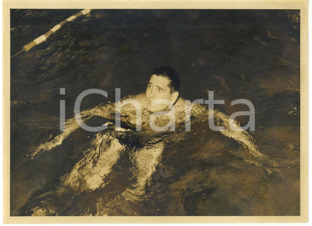 1955 ca ITALIA NUOTO - Franco BURUL *Ritratto dell'atleta *Foto 18x13