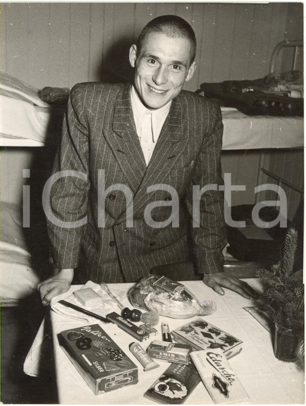 1954 GERMANY - Lothar ROMAGNA celebrates his birthday after escaping from URSS