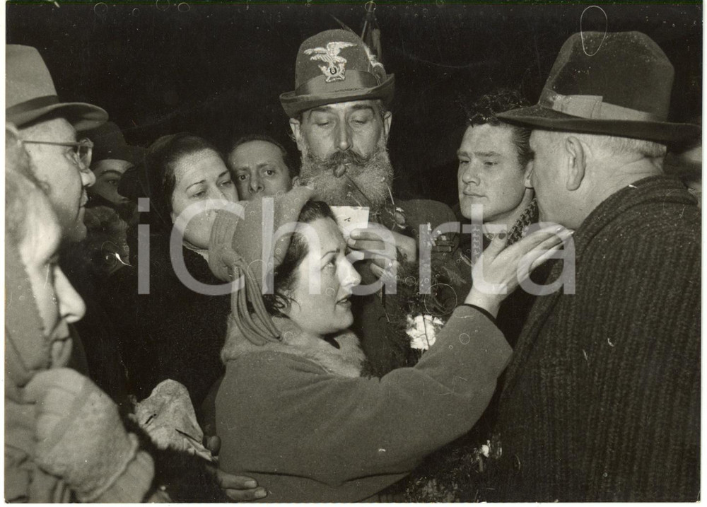 1954 UDINE Arrivo del capitano Franco MAGNANI reduce dalle prigioni sovietiche