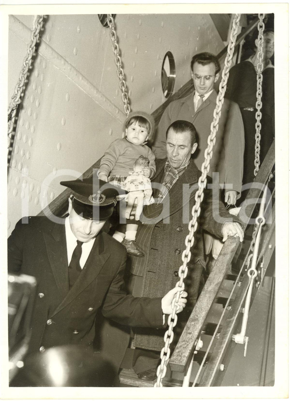 1956 MOSCA Incrociatore MOLOTOV - Alexis CHWASTOW con la figlia Tatiana *Foto