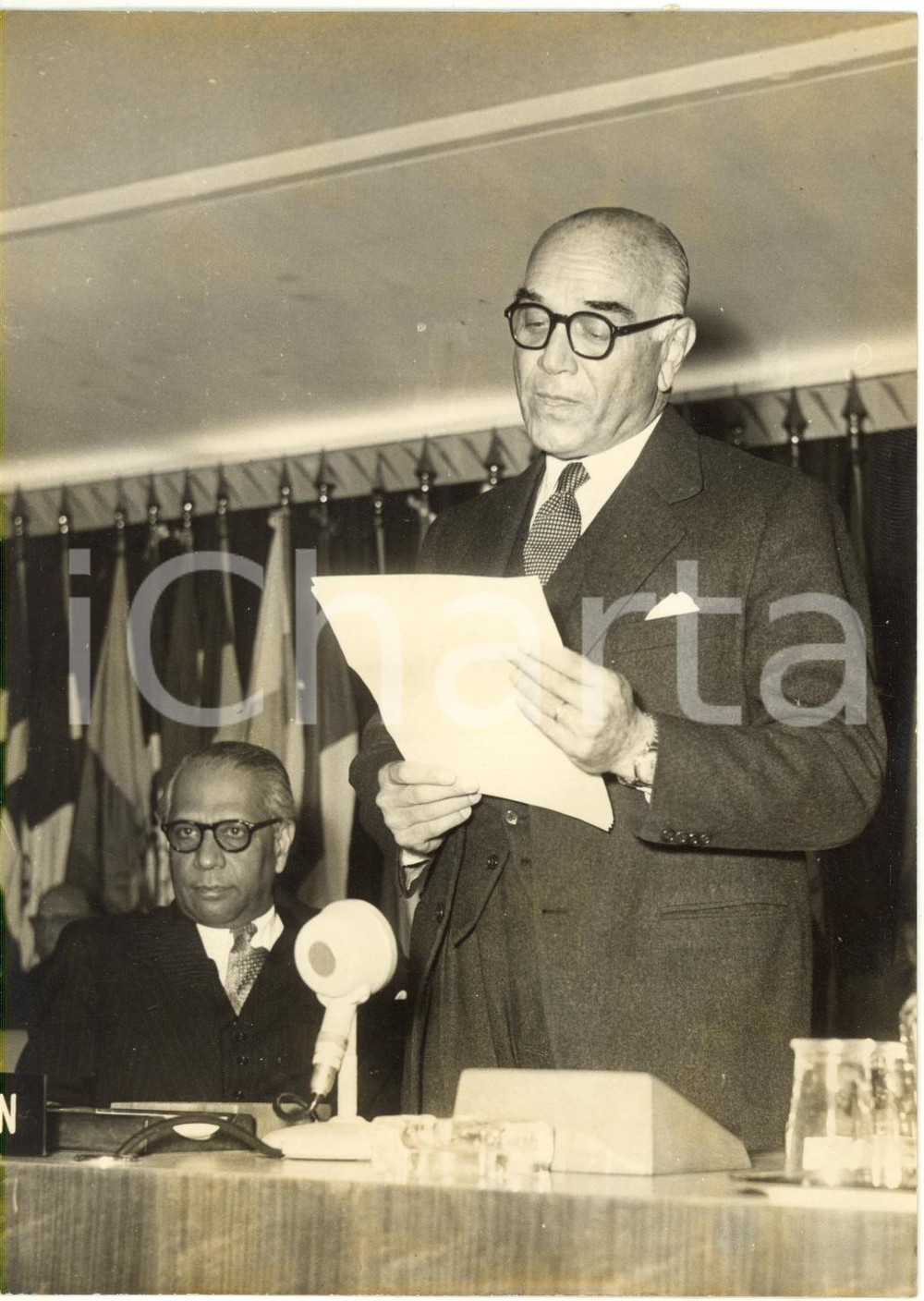 1957 ROMA Palazzo FAO - Albert MERCIER Ministro dell'agricoltura dell'Argentina