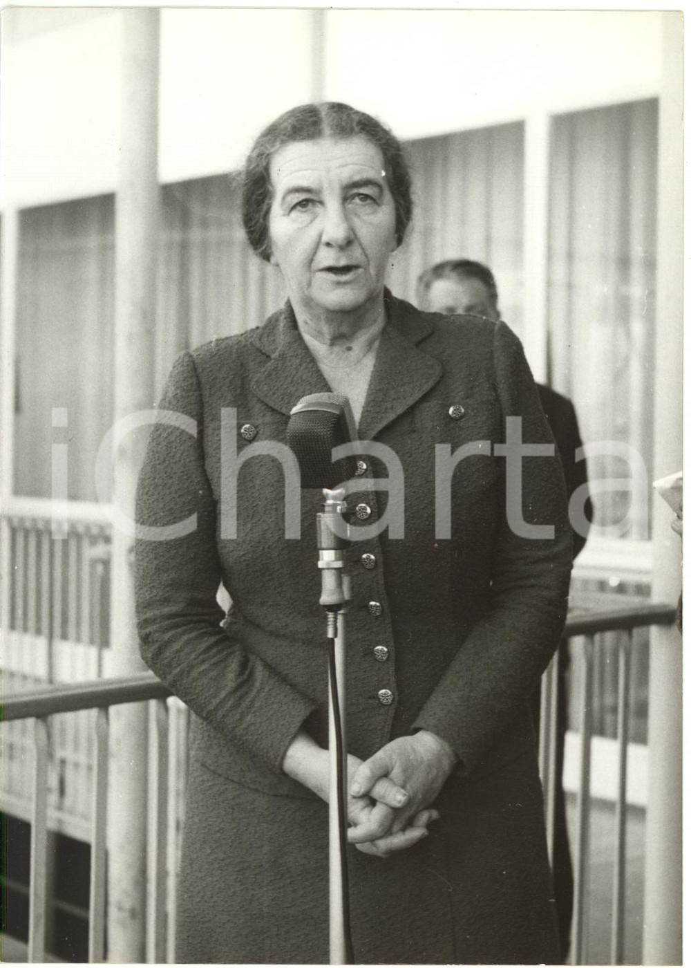 1957 ROMA CIAMPINO - Ministro Esteri di Israele Golda MEIR rilascia intervista 