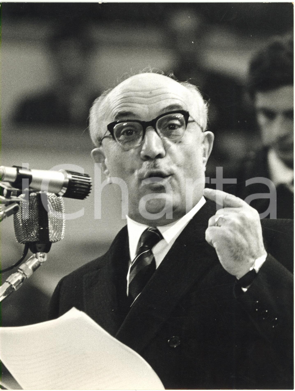 1967 MILANO X Congresso nazionale DC - Discorso di Amintore FANFANI *Foto 18x24