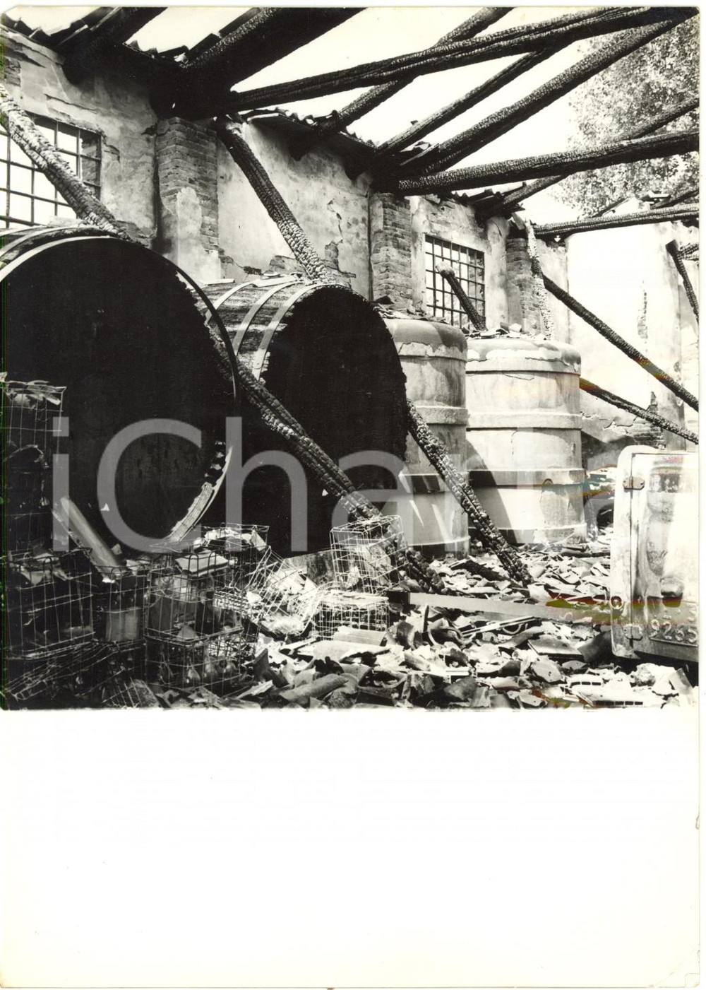 1955 ca PREMAORE DI CAMPONOGARA (VE) - Incendio al deposito dei fratelli SCARPA