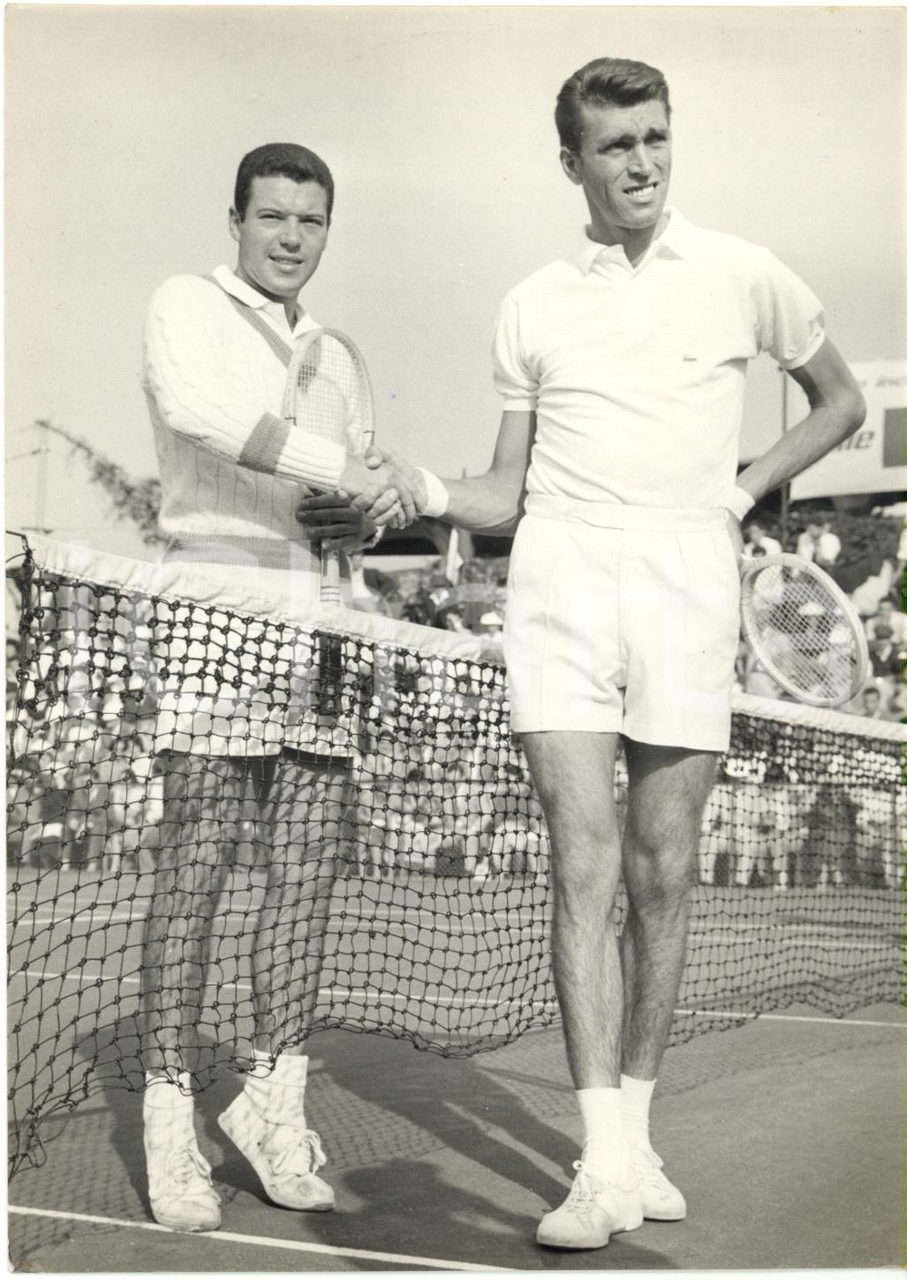 1955 ca BOLOGNA Campionati italiani TENNIS - Nicola PIETRANGELI e Orlando SIROLA