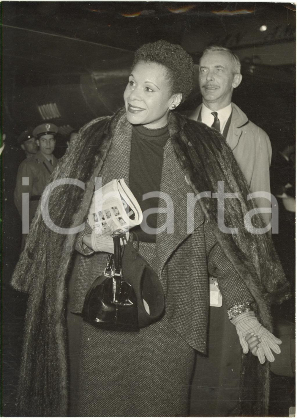1953 ROMA Aeroporto CIAMPINO - Arrivo della ballerina Katherine DUNHAM - Foto 