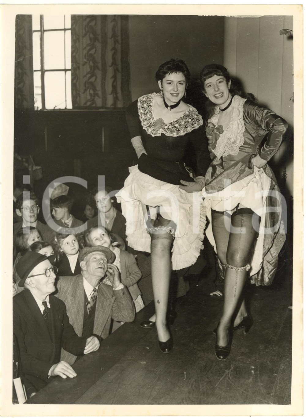 1954 LONDON Lambeth Town Hall - Morley College Students dance the CAN-CAN *Photo