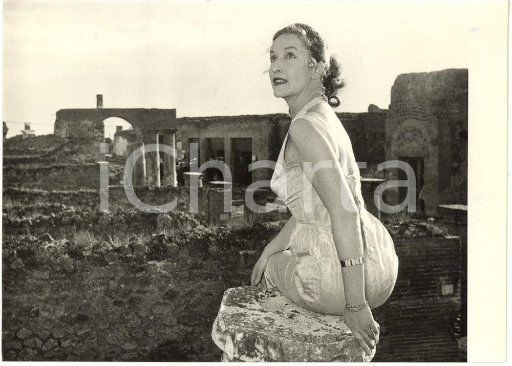 Fotografia d epoca originale 1955 ca POMPEI NA  Coreografa Helda TORRIANI  Ritratto Foto 18x13 cm 1