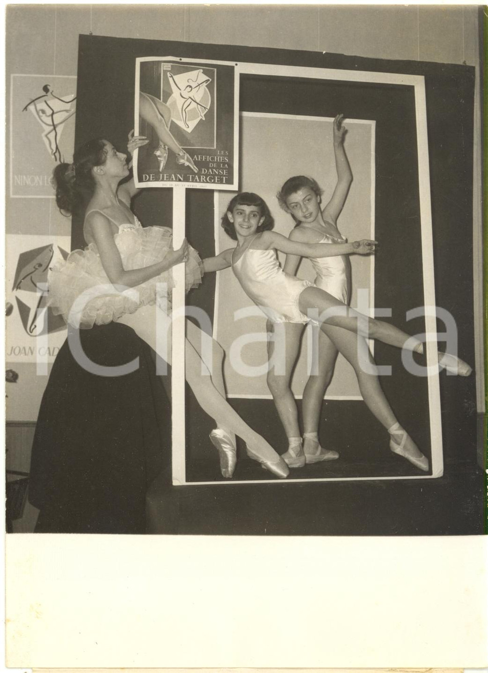 1957 PARIS "Affiches de la danse" - Liane DAYDÉ et deux petits rats de l'Opéra