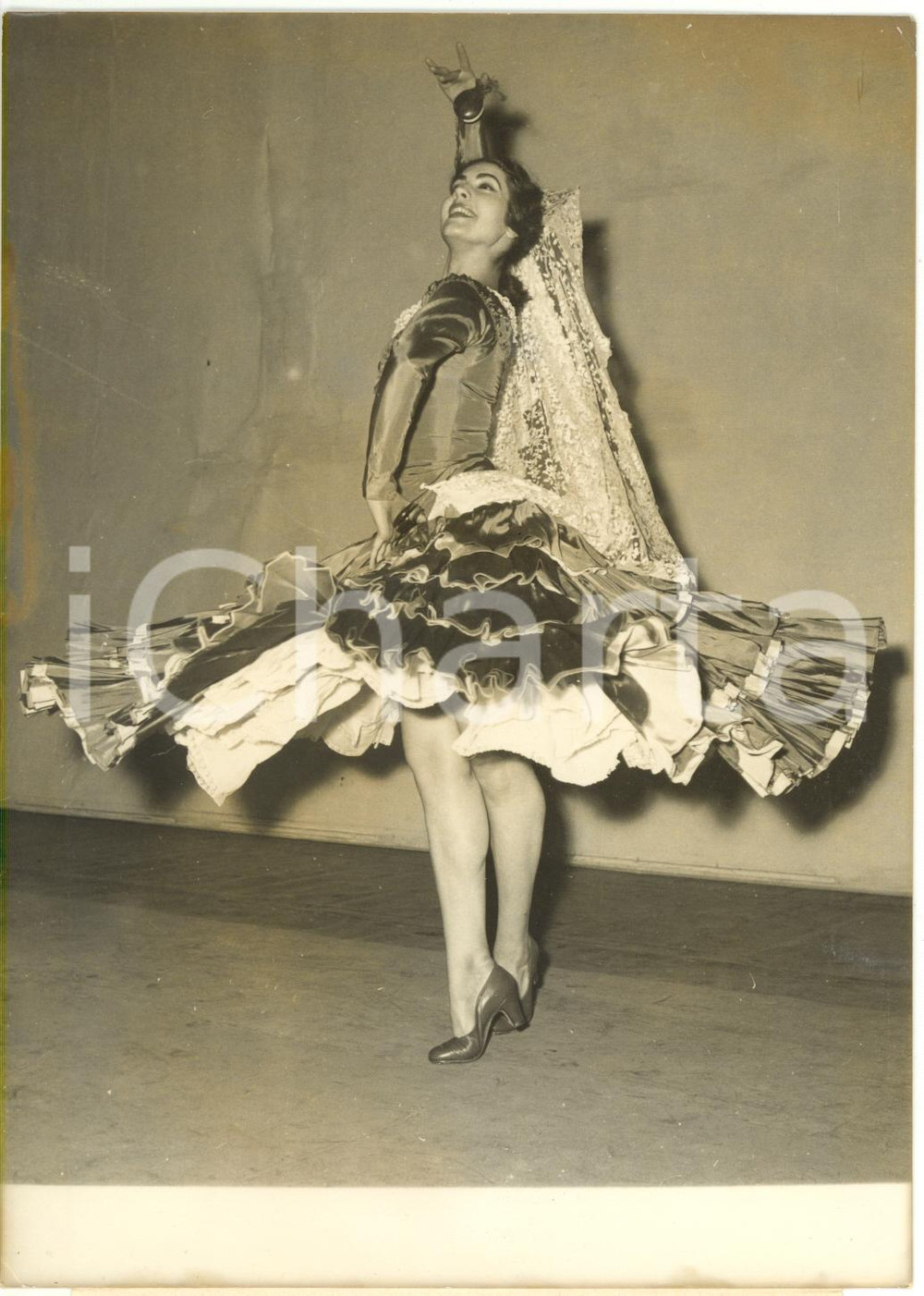 1957 PARIS Théâtre de l'Étoile - La danseuse espagnole Maria ANGELICA *Photo 