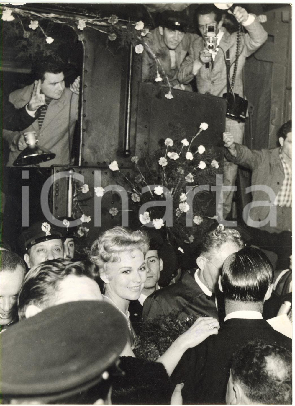 1959 MILANO Stazione Centrale - Arrivo dell'attrice Kim NOVAK *Foto 13x18 cm
