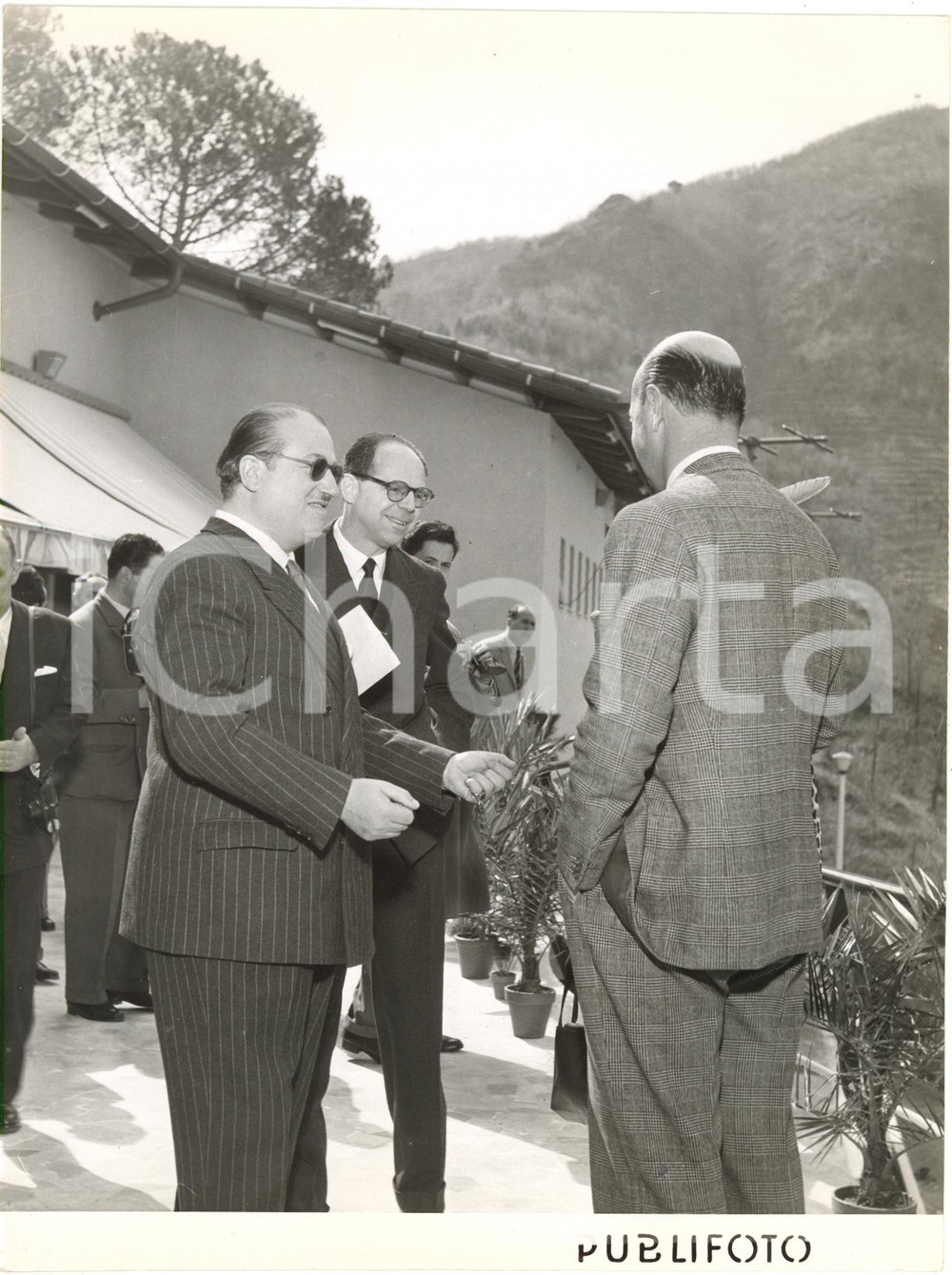 1953 PORTOFINO Cristiano RIDOMI all'inaugurazione nuovo trasmettitore RAI GE 1