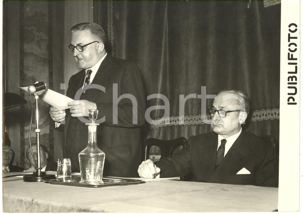 1954 ROMA - Discorso dell'ambasciatore tedesco Clemens VON BRENTANO *Foto 18x13