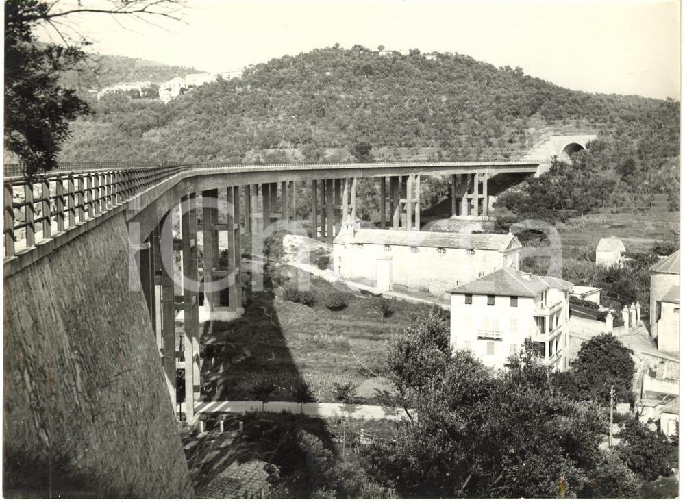 1958 CELLE LIGURE (SV) - Viadotto dell'AUTOSTRADA DEI FIORI *Fotografia 24x18 cm
