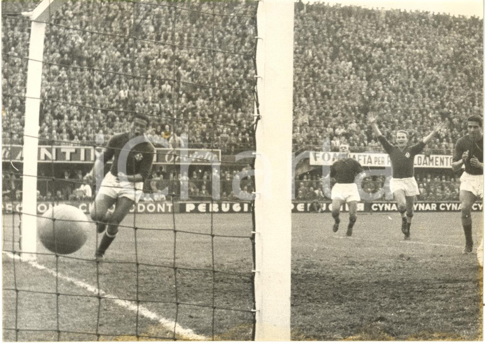 1959 FIRENZE CALCIO - FIORENTINA vs ROMA - Autogol di Giosuè STUCCHI *Foto 18x13