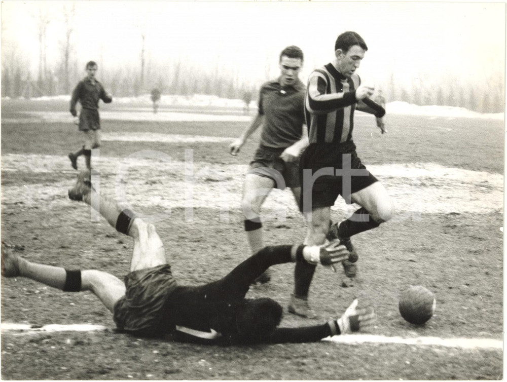 1960 MILANO CALCIO Allenamento INTER - Azione di Edwing FIRMANI *Foto 24x18 cm