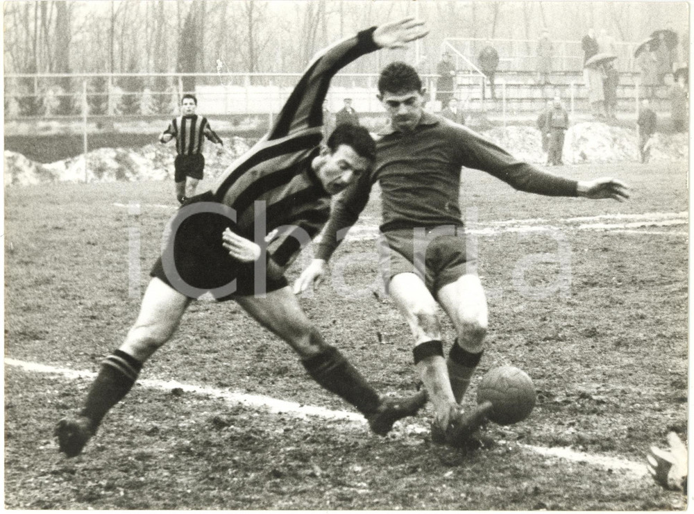 1960 MILANO CALCIO Allenamento INTER - Azione di Edwing FIRMANI *Foto 24x18 