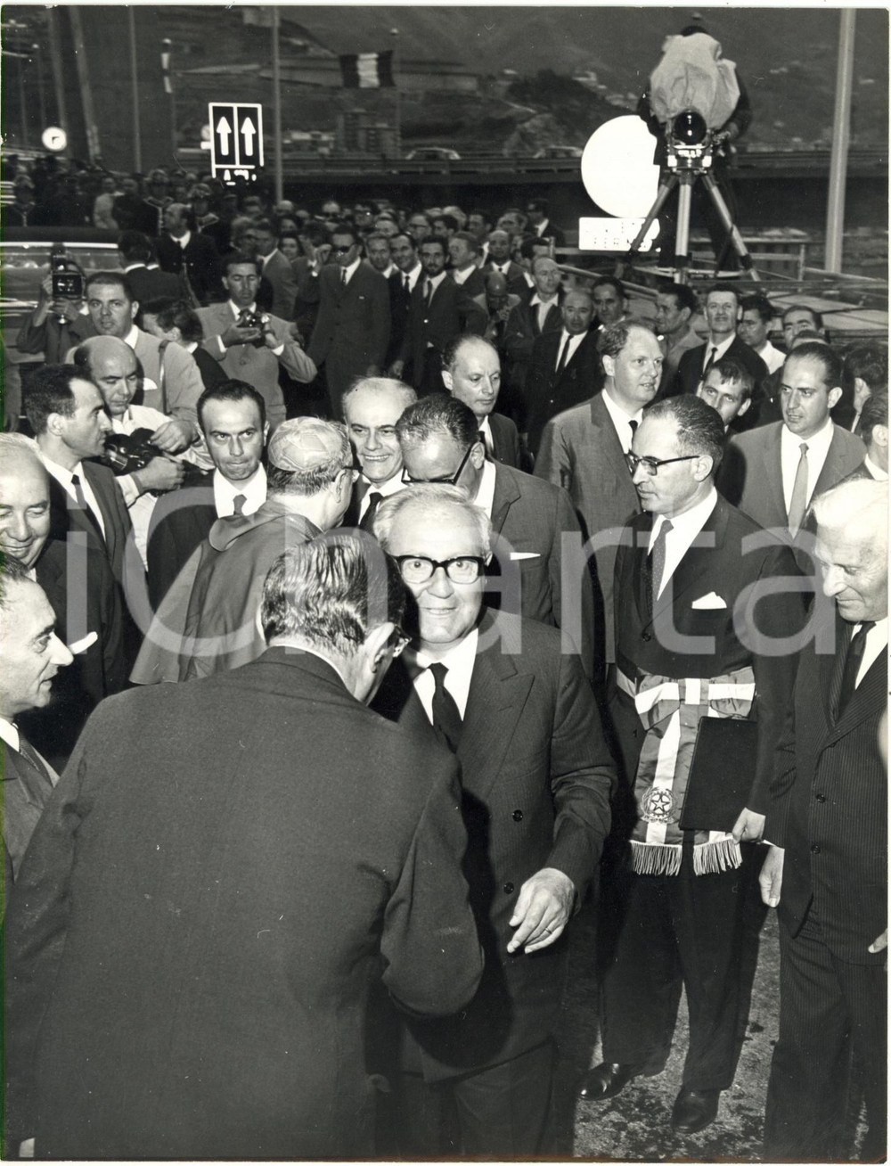 1967 GENOVA - PONTE MORANDI - Giuseppe SARAGAT inaugura Viadotto Polcevera (4)