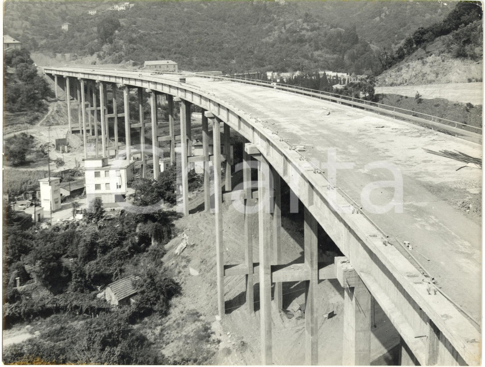 1962 GENOVA RIVAROLO A7 Autostrada dei Giovi - Costruzione viadotto TORBELLA