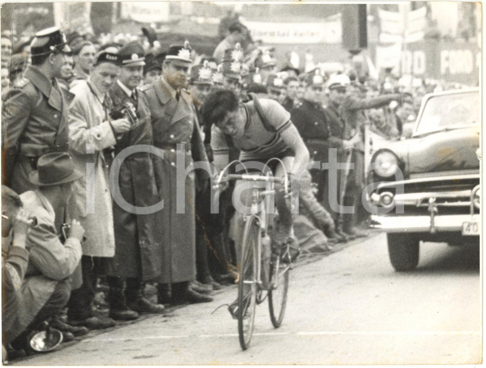 1954 SOLINGEN CICLISMO Mondiali - Emiel VAN CAUTER vince campionato dilettanti