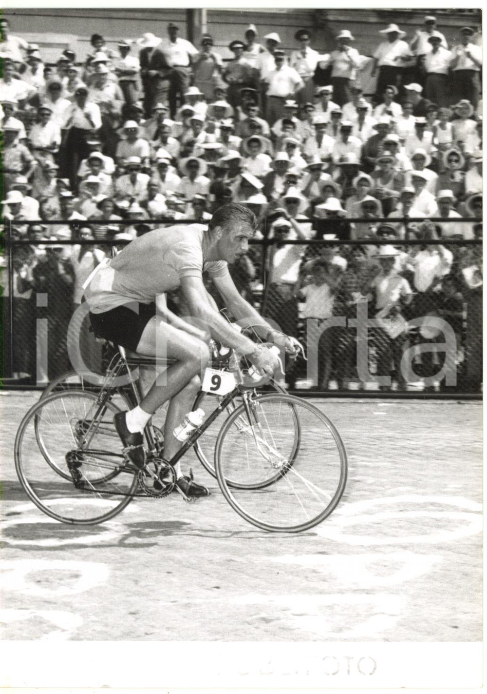 1955 ROMA Mondiali Ciclismo su strada - André NOYELLE durante la gara *Foto 