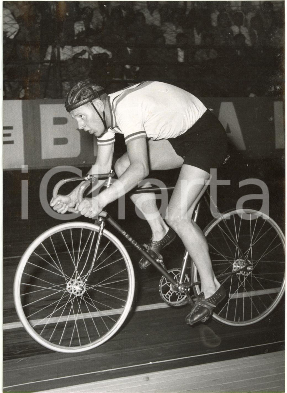 1955 MILANO Mondiali ciclismo su pista - Peter BROTHERTON durante la gara *Foto